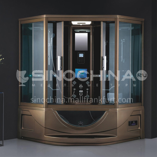 Luxury steam room 1650*1650*2150 integrated shower room with bathtub toilet bathroom integrated steam room AO-8105